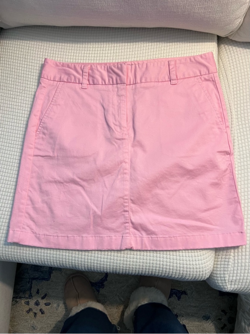 Vineyard Vines Pastel Pink Cotton A-Line Mini Skirt